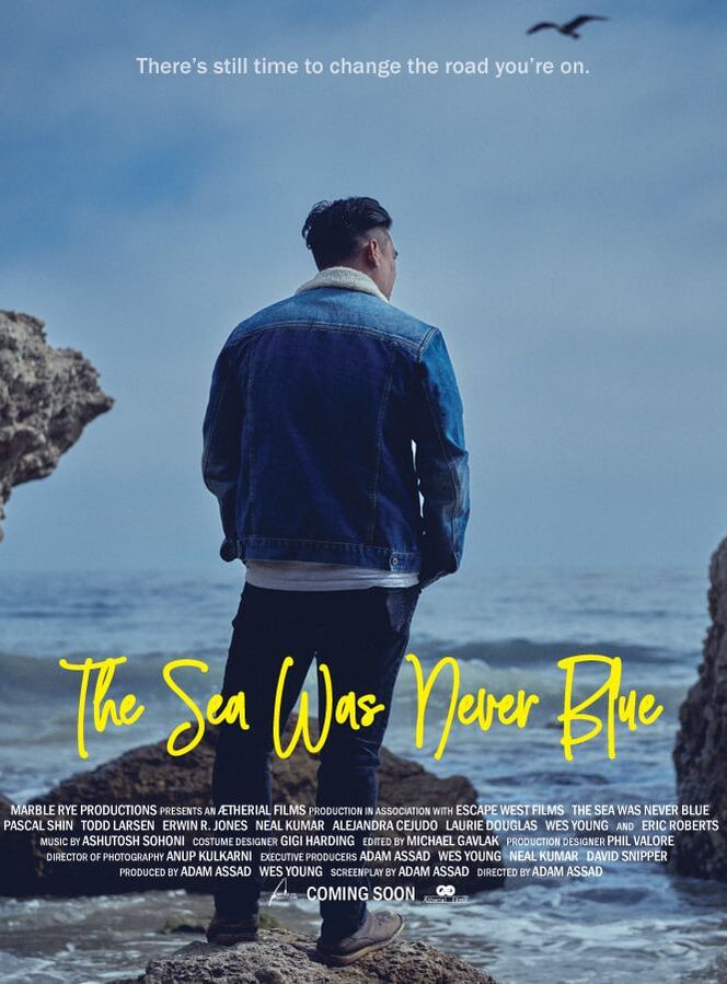The sea was never blue poster.